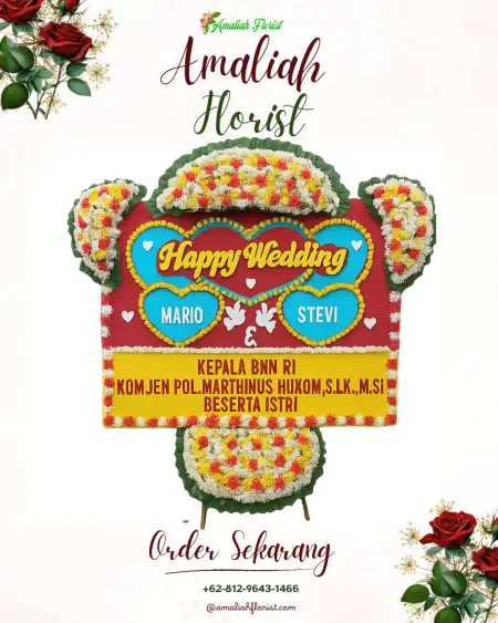 Papan Bunga Pernikahan Bencahlesung